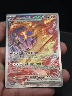 Pokemon TCG Team Rockets Moltres EX Holo Card 229/182 Sir Destined Rivals - Image 4
