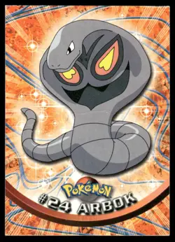 Pokemon Cards Arbok #24 Topps Trading Cards Series 1 LP *2 - Image 1