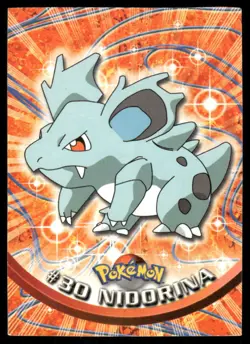 Pokemon Cards Nidorina #30 Topps Trading Cards Series 1 LP *1 - Image 1