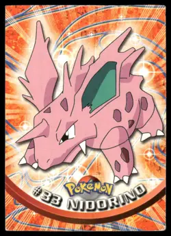 Pokemon Cards Nidorino #33 Topps Trading Cards Series 1 LP *1 - Image 1