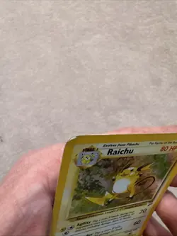 Raichu 16/130 Holo Pokemon Base Set 2 Unlimited DAMAGED - Image 3