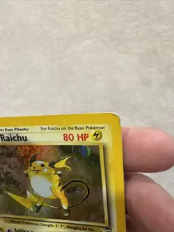 Raichu 16/130 Holo Pokemon Base Set 2 Unlimited DAMAGED - Image 4