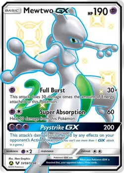 Pokemon Hidden Fates Shiny Vault Mewtwo GX SV59/SV94 NEAR MINT NM - Image 1