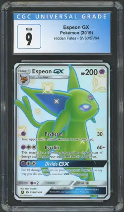 2019 Pokemon Hidden Fates Espeon GX SV60/SV94 CGC 9 - Image 1