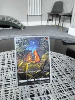 🔥Pokemon TCG Pocket Charmander Genetic Apex CUSTOM Full Alt Art Holo+ TOPLOADER - Image 3