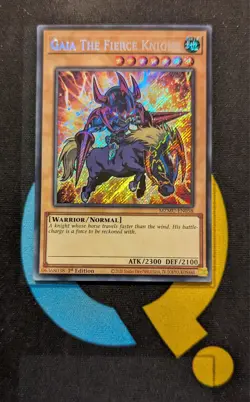 MZMU-EN058 Gaia the Fierce Knight Chibi Art Secret Rare 1st Ed YuGiOh - Image 1