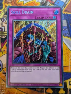 Yugioh - Skill Drain RA02-EN077 Secret Rare 1st Ed - Image 1