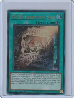 Yugioh RA03-EN074 WANTED Seeker of Sinful Spoils – Ultimate Rare 1st Edition - Image 1