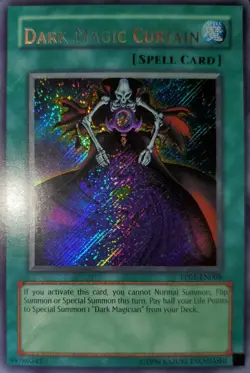 Yugioh 2007 Dark Magic Curtain SCR (Full Holo Bleed🩸) PP01-EN008 Near Mint - Image 1
