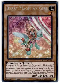 YUGIOH BERRY MAGICIAN GIRL SECRET RARE 1ST NEAR MINT MVP1-ENS14 - Image 1