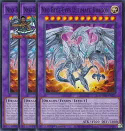 Yugioh! 3x Neo Blue-Eyes Ultimate Dragon SDWD-EN035 Common NM - Image 1