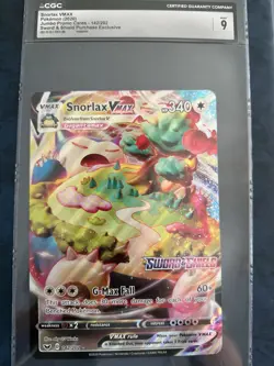 **JUMBO**Snorlax VMAX 142/202 Card Holo CGC Graded 9. **JUMBO** - Image 2