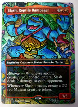 Slash, Reptile Rampager - Borderless Rare - MTG TMNT - 0208 NM - Image 1