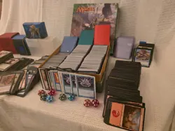 Magic the Gathering MTG Lot w/boxes, dice, sleeves, lands, foils, rare , vintage - Image 2