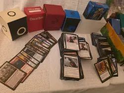 Magic the Gathering MTG Lot w/boxes, dice, sleeves, lands, foils, rare , vintage - Image 4