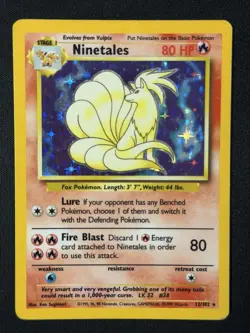 Pokemon TCG Ninetales Base Set 12/102 Holo 1999-2000 Wizards Base Set Copyright - Image 1