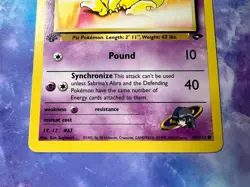 *1st Edition*! 2000 Vintage Pokemon Gym Challenge Sabrina’s Abra 93/132 NM - Image 4