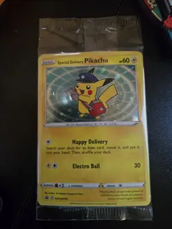 Pokemon Special Delivery Pikachu with SWIRL SWSH074 Black Star Promo SEALED - Image 2