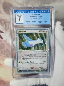 2003 Pokemon EX Dragon Latios ex #94 Holo CGC 7 Subs Graded Pokemon like PSA - Image 3