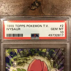 Ivysaur #02 Black Logo Topps TV Animation Series 1 Pokemon Card PSA 10 GEM MT - Image 3