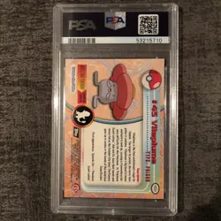 #45 Vileplume Topps TV Animation Series 1 Black Logo Pokemon Card PSA 10 GEM MT - Image 3
