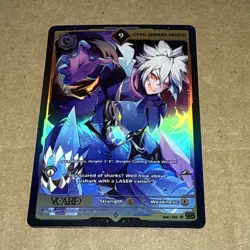 CyYu Shark Mode 9 Holo 1st Edition Awakened Worlds Card GamerSupps VCard 006/250 - Image 1