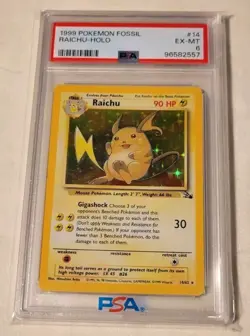 Raichu PSA 6 14/62 Fossil HOLOGRAPHIC Pokemon TCG COLLECTIBLE VINTAGE - Image 1