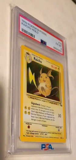 Raichu PSA 6 14/62 Fossil HOLOGRAPHIC Pokemon TCG COLLECTIBLE VINTAGE - Image 2