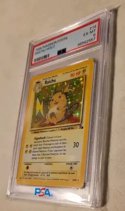 Raichu PSA 6 14/62 Fossil HOLOGRAPHIC Pokemon TCG COLLECTIBLE VINTAGE - Image 3