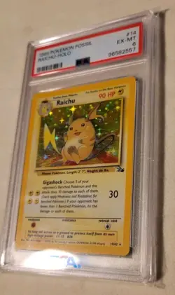 Raichu PSA 6 14/62 Fossil HOLOGRAPHIC Pokemon TCG COLLECTIBLE VINTAGE - Image 4