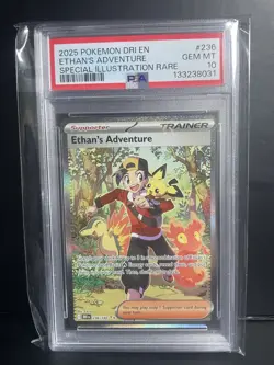 Pokemon TCG - Ethan's Adventure - 236/182 - SIR - Destined Rivals - PSA 10 - Image 1