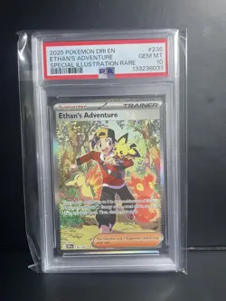 Pokemon TCG - Ethan's Adventure - 236/182 - SIR - Destined Rivals - PSA 10 - Image 2