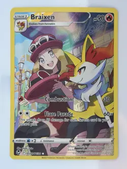 Pokemon Braixen Silver Tempest Holo Ultra Rare TCG TG01/TG30 NM/Mint Condition - Image 1