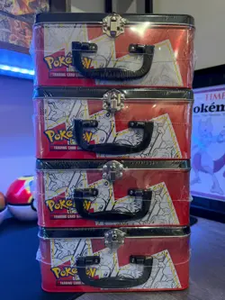Pokemon 25th Anniversary Celebrations Treasure Chest Lunchbox Tin Factory SEALED - Image 2