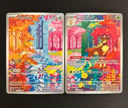 Sawsbuck 166/162 + Deerling 165 Illustration Rare IR Pokemon TCG Temporal Forces - Image 1
