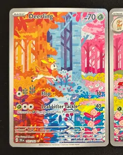 Sawsbuck 166/162 + Deerling 165 Illustration Rare IR Pokemon TCG Temporal Forces - Image 2