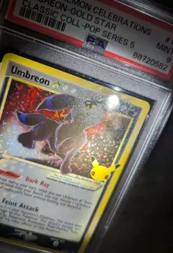 Pokemon Umbreon Gold Star 17/17 25th Anniversary Celebrations PSA MINT 9 - Image 3