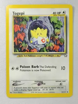 Togepi Pokemon 51/111 Neo Genesis Regular LP - Image 1