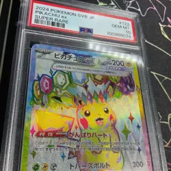 Pokemon Pikachu EX Full Art Electric Breaker 122/106 Super Rare 2024 SV8 PSA 10 - Image 2