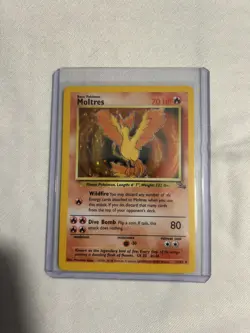 Pokemon TCG Moltres Fossil Holo Card 12/62 LP- - Image 1