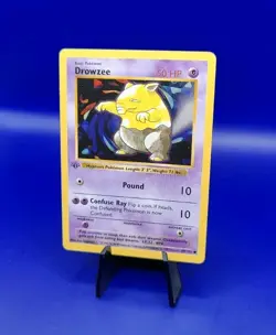 Drowzee 49/102 1st Edition Shadowless Base Set Pokemon Card TCG WOTC 1999 NM - Image 3