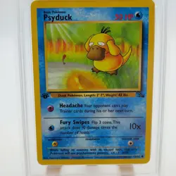 1999 POKEMON FOSSIL 1ST ED #53 PSYDUCK PSA 6 - Image 3