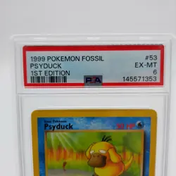 1999 POKEMON FOSSIL 1ST ED #53 PSYDUCK PSA 6 - Image 4