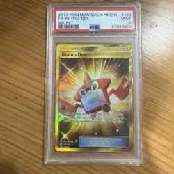 Rotom Dex 159/149 Sun & Moon Gold Secret Rare Pokemon TCG PSA 9 MINT GRADED - Image 1