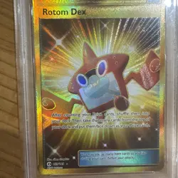 Rotom Dex 159/149 Sun & Moon Gold Secret Rare Pokemon TCG PSA 9 MINT GRADED - Image 2