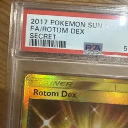 Rotom Dex 159/149 Sun & Moon Gold Secret Rare Pokemon TCG PSA 9 MINT GRADED - Image 3