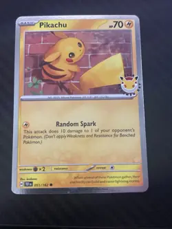 Pikachu 51/162 Pokemon Day 30th Anniversary NM - WITH COIN - Image 1