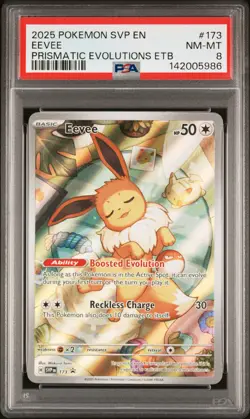 Eevee Pokemon Svp En-Sv Black Star Promo 173 NM PSA 8 - Image 1