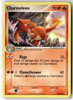 Charmeleon ⭐ 29/100 Uncommon Crystal Guardians 2006 Pokemon NM - Image 1