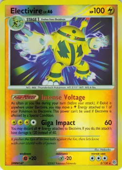 Electivire - Reverse Holo - 3/130 Diamond & Pearl - Pokemon TCG - 2007 - Image 1
